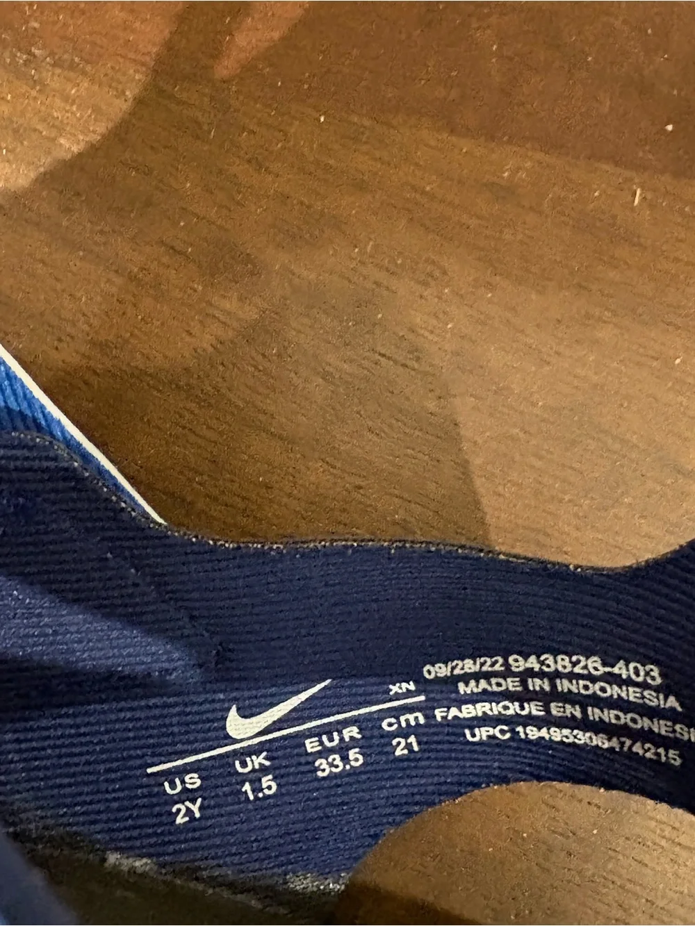 Nike Kids Blue Closed-Toe Sport Sandals with Navy Accents